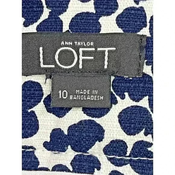 Ann Taylor Loft Navy White Belted Shorts Size 10 - Picture 4 of 7